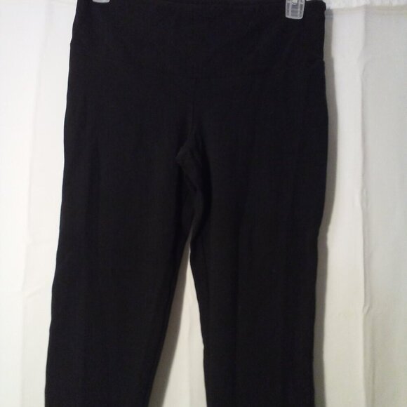 Shape FX Leggings Women L Straight Skinny Active Athletic Cropped Black - Picture 7 of 13